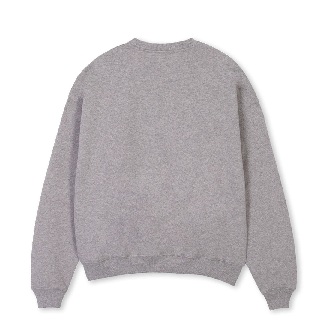 MAKENMERKKA Grey Marl Oversized Crewneck Sweater. - Image 2