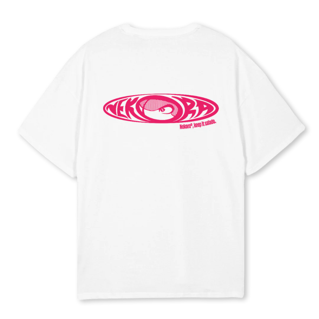 MAREA FUCSIA White Oversized Tee. - Image 2