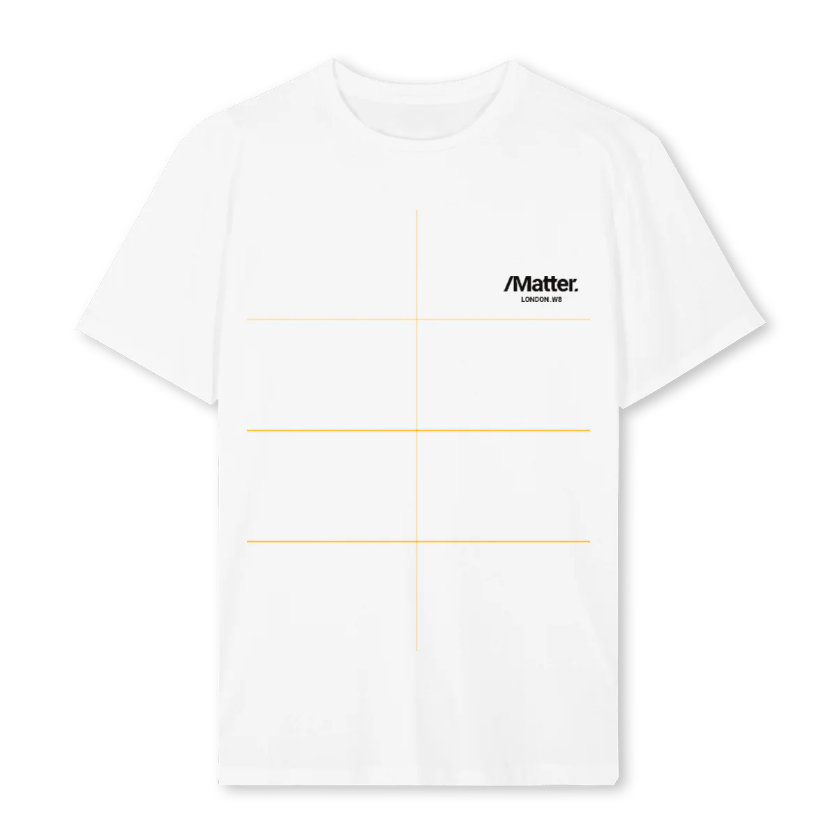 MATTER T ONESIDE  White Regular Tee.