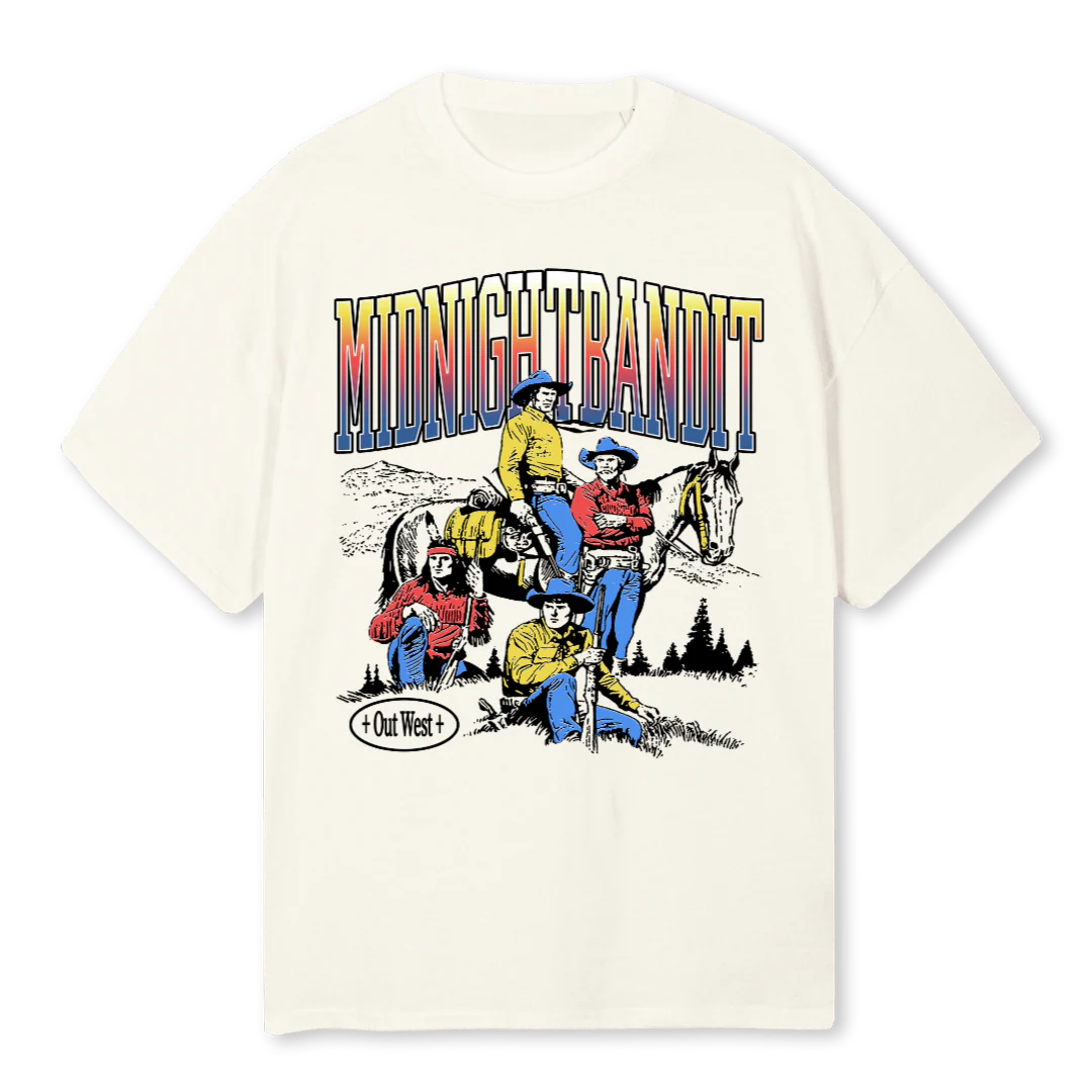 MB FRIENDS Cream Oversized Tee.