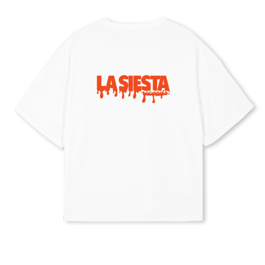 MELTEDDISKWHITE White Oversized Boxy Tee. - Image 2
