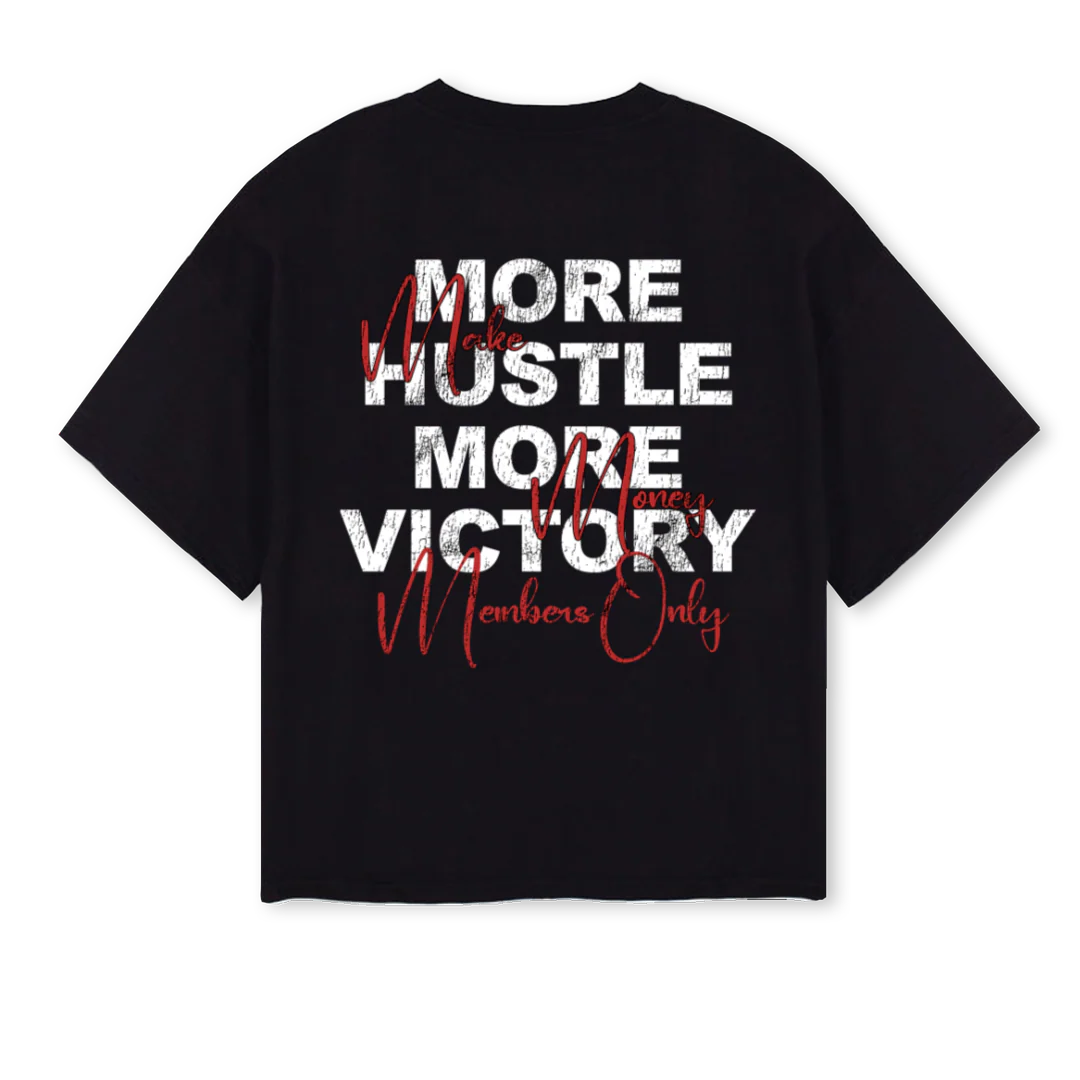 MEMBERS Black Oversized Boxy Tee. - Image 2