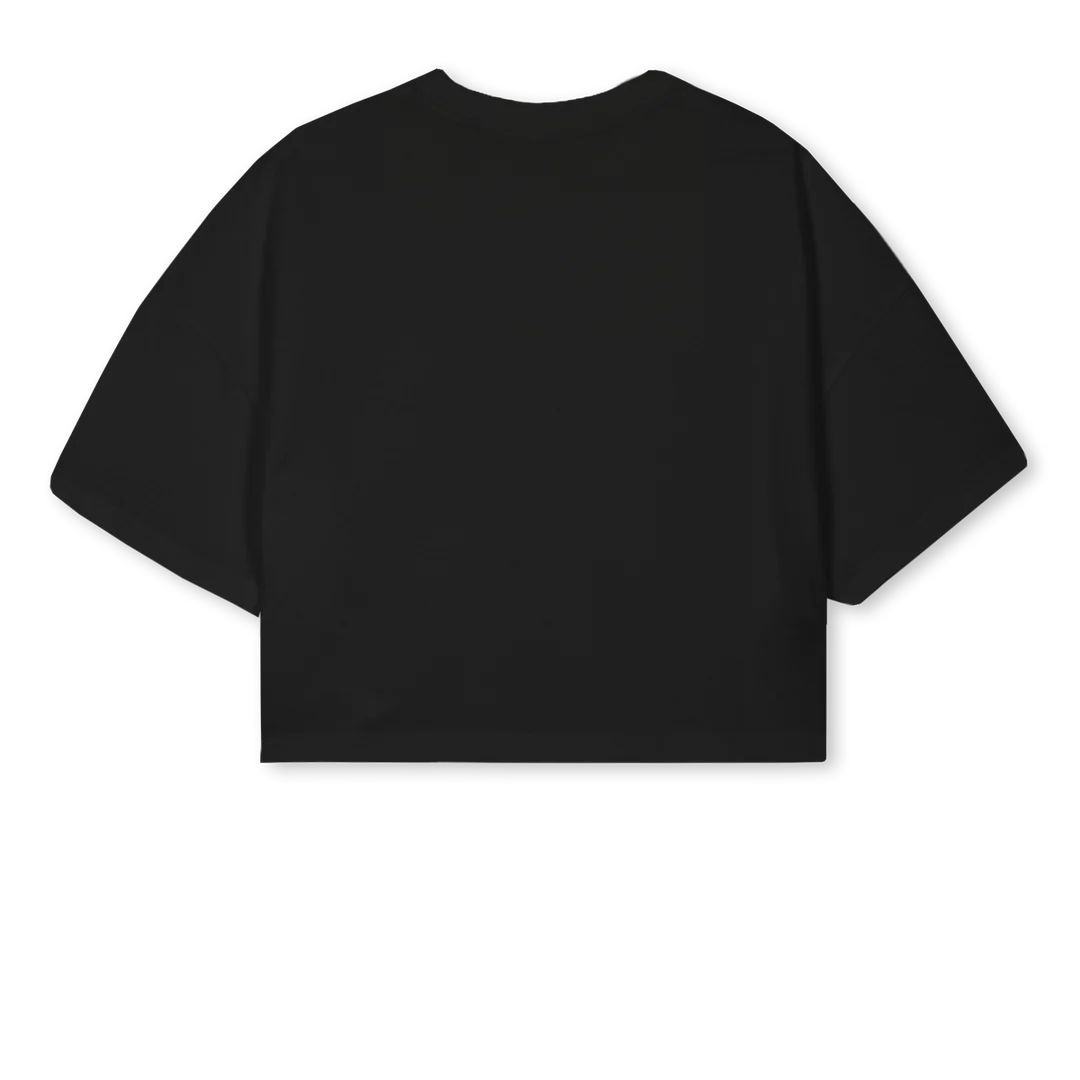 MENACE Black Cropped Oversized Tee. - Image 2