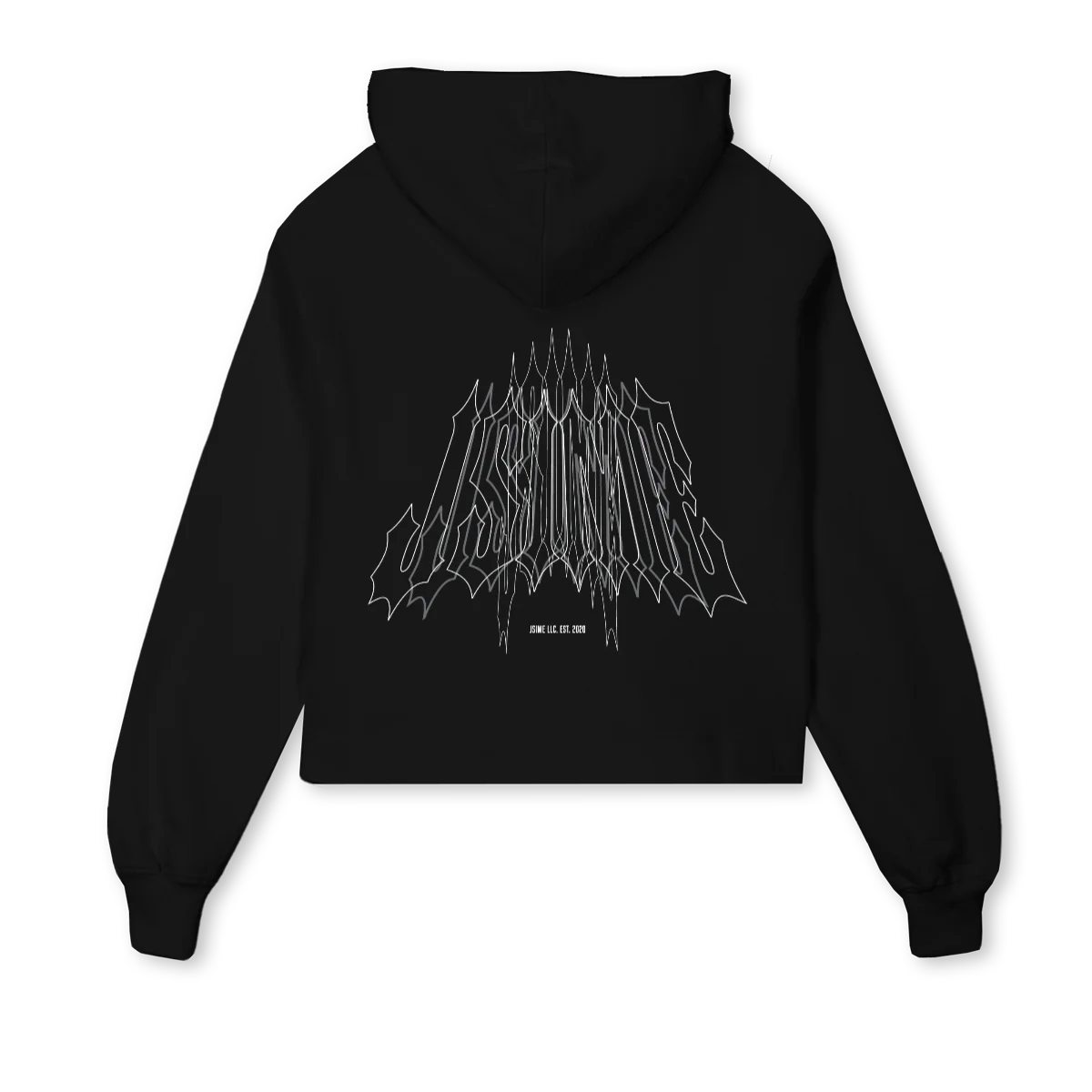 METAL CT Black Cropped Hoodie. - Image 2
