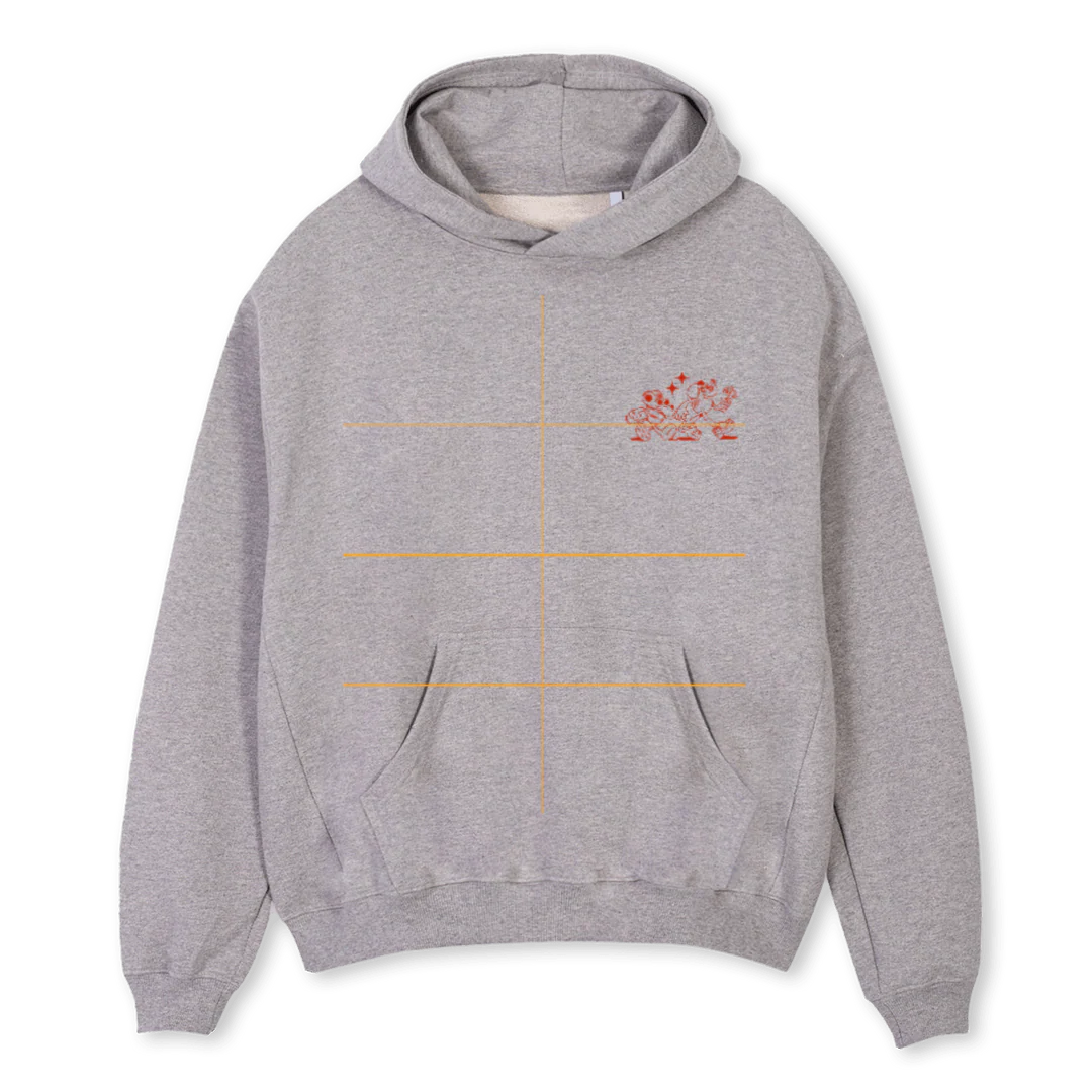 MICEGREY Grey Marl Oversized Hoodie.