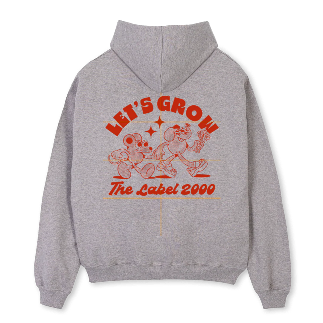 MICEGREY Grey Marl Oversized Hoodie. - Image 2