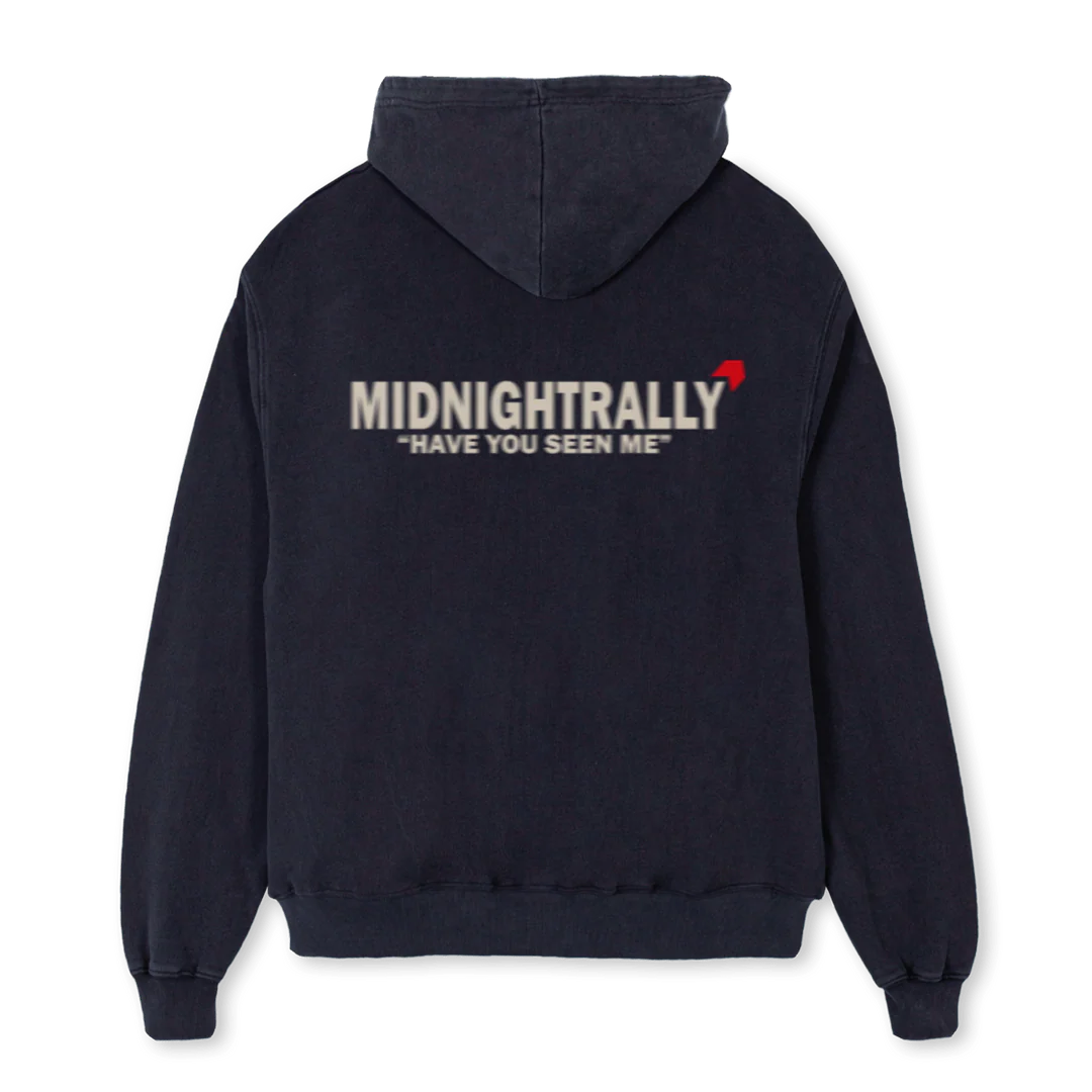 MIDNIGHTRALLY Vintage Black Oversized Hoodie. - Image 2