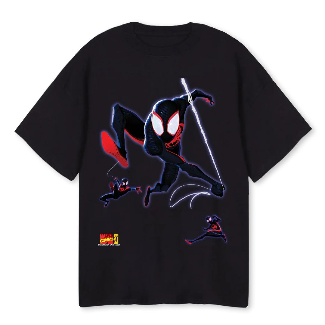 MILES Black Oversized Tee.