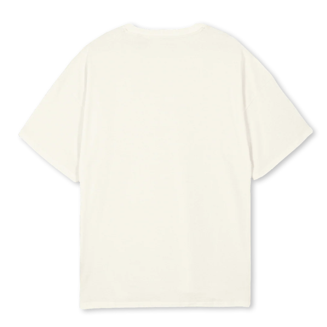 MILVUS Cream Oversized Tee. - Image 2