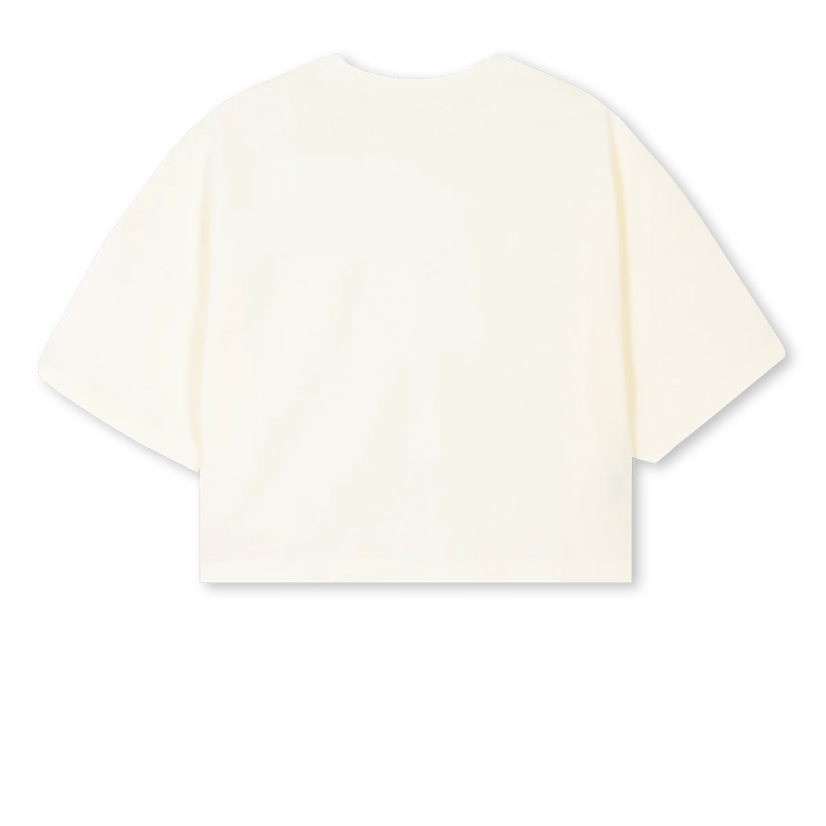 MINDSETGIRL Cream Cropped Oversized Tee. - Image 2