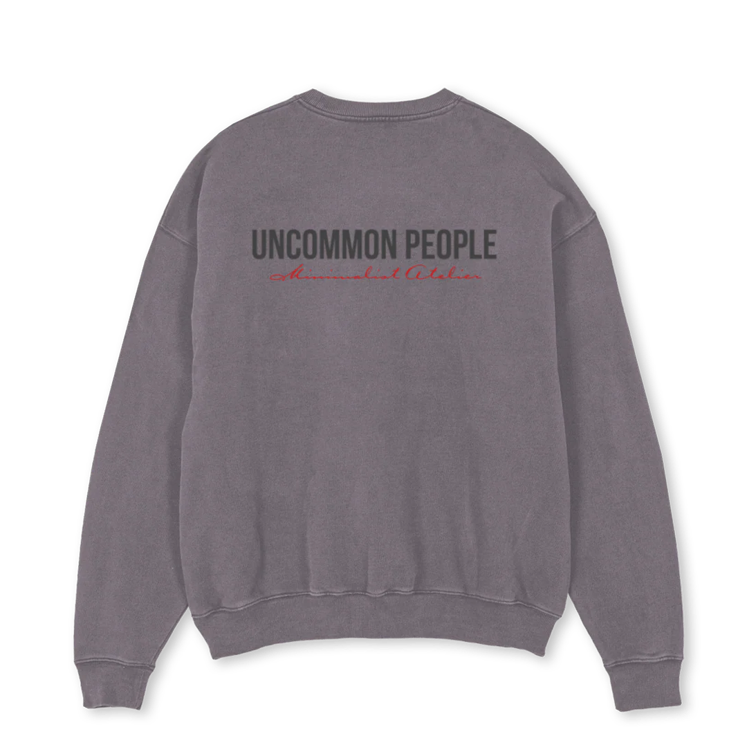 MINIMALIST Pigment Grey Oversized Crewneck Sweater. - Image 2