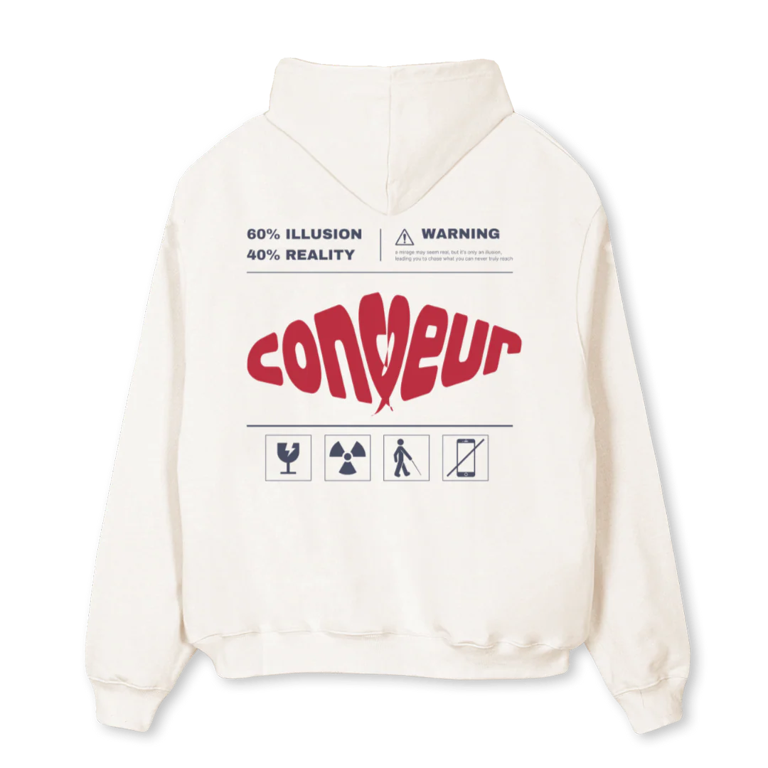 MIRAGEHOODIEWHITE Vintage White Oversized Hoodie. - Image 2