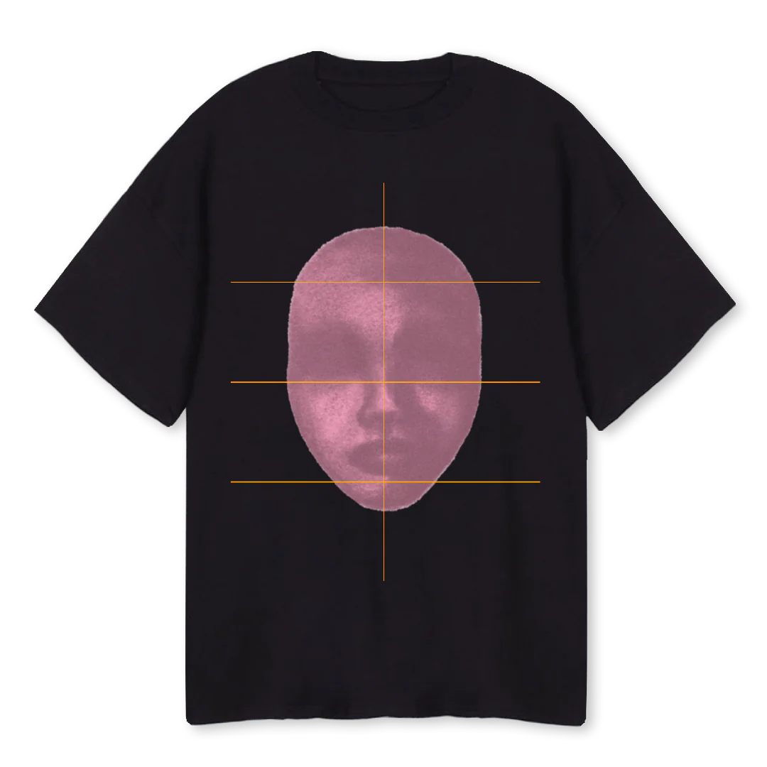 MISSING EXPRESSIONS Black Oversized Tee.