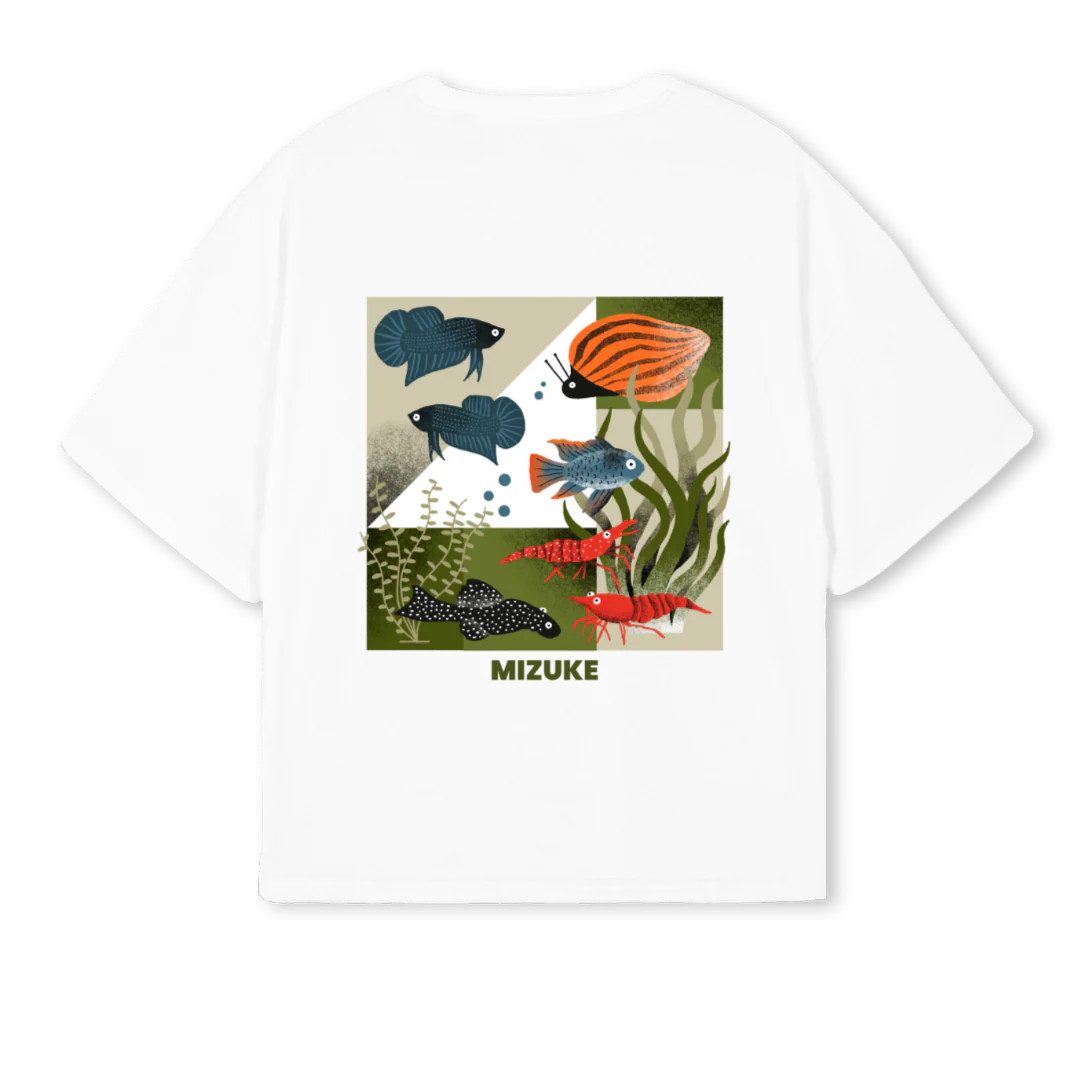 MIZUKE CUBO White Oversized Boxy Tee. - Image 2