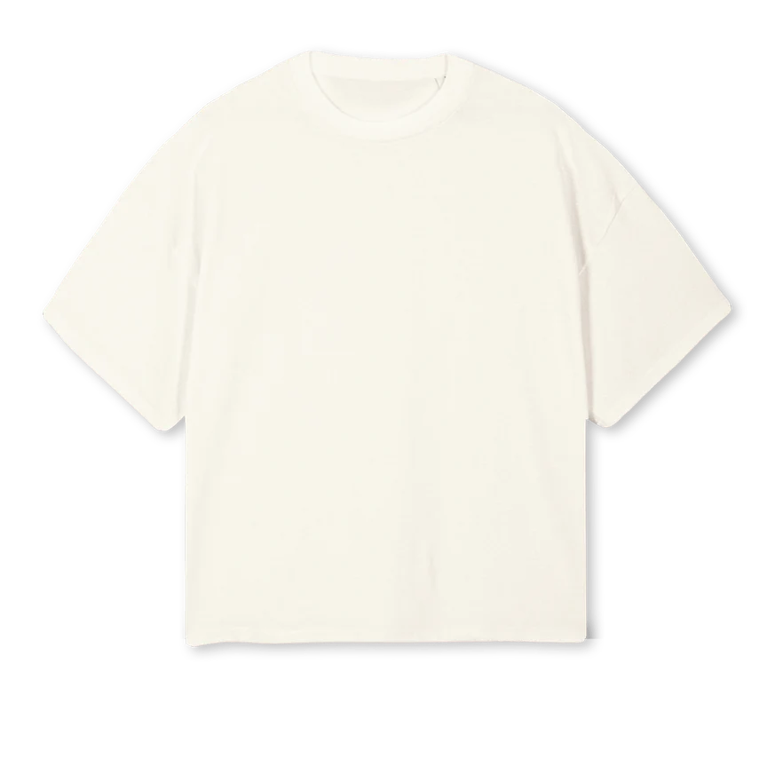 JBSALMON_C Cream Oversized Boxy Tee