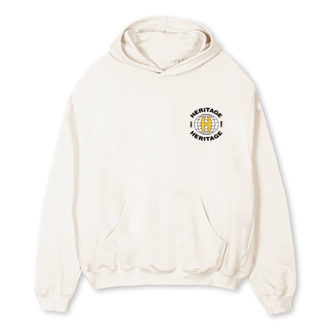 MMAHWHITE Vintage White Oversized Hoodie.