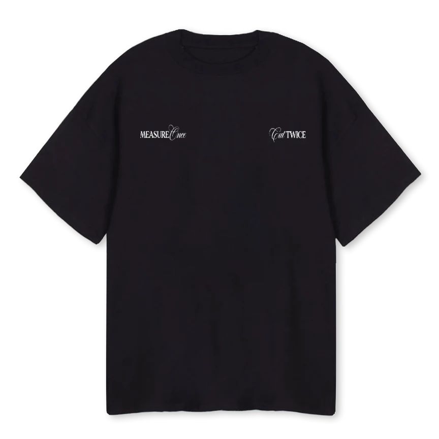 MOCTTHREE Black Oversized Tee.