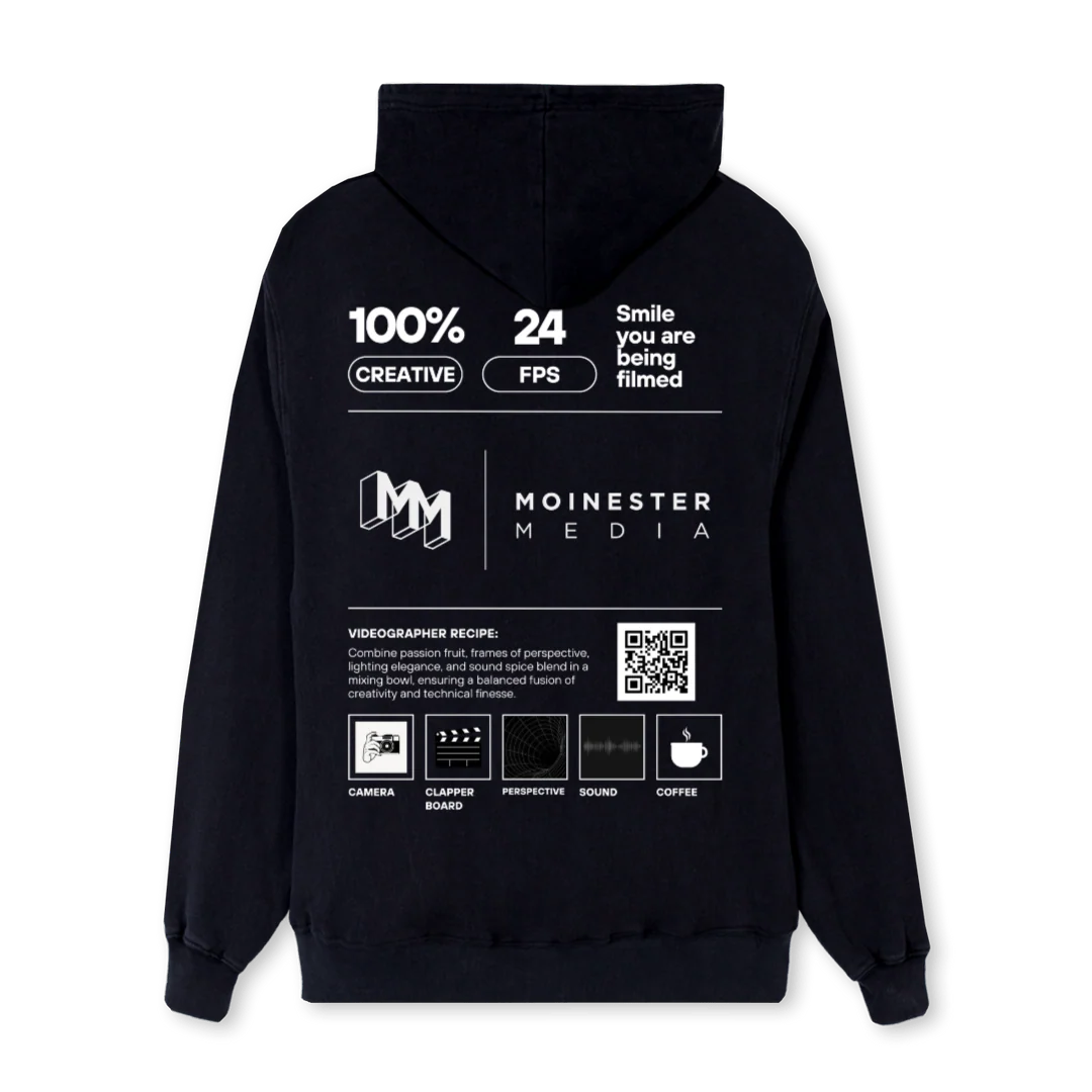 MOINESTER Black Regular Hoodie. - Image 2