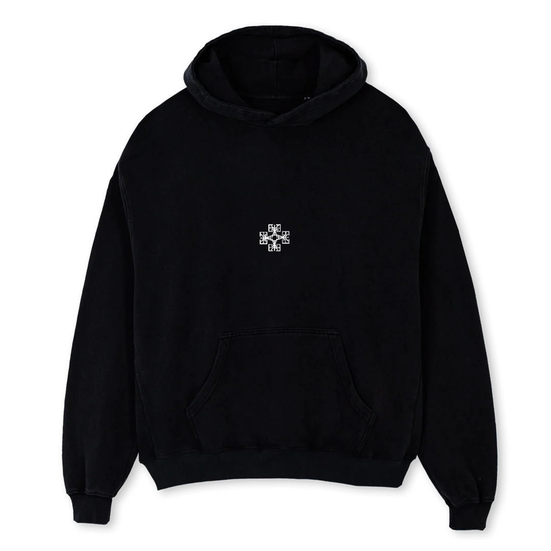MONOGRAM  Black Oversized Hoodie.