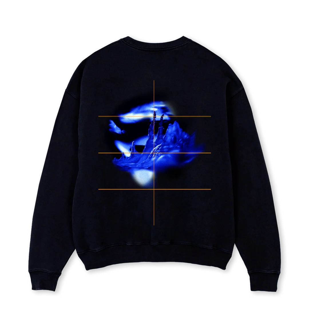 MOONWESTERNS Black Oversized Crewneck Sweater. - Image 2