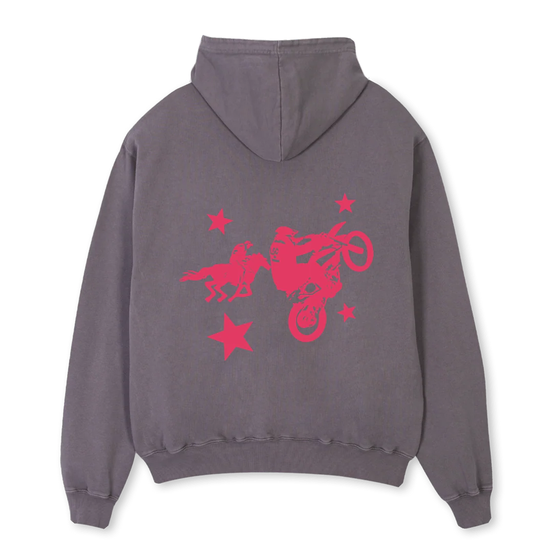 MOTOROSAHOODIE Pigment Grey Oversized Hoodie. - Image 2