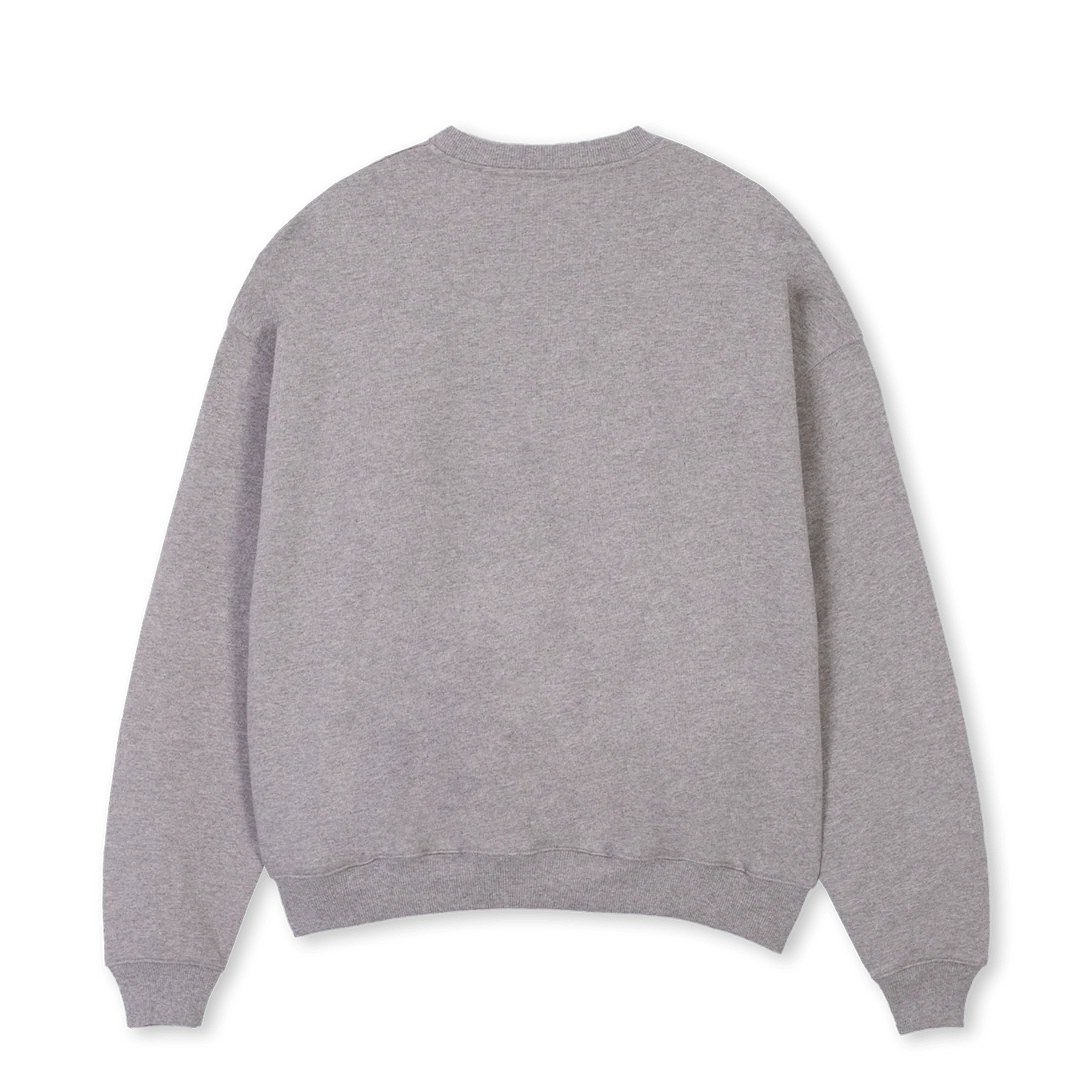 MOUSEGREY Grey Marl Oversized Crewneck Sweater. - Image 2