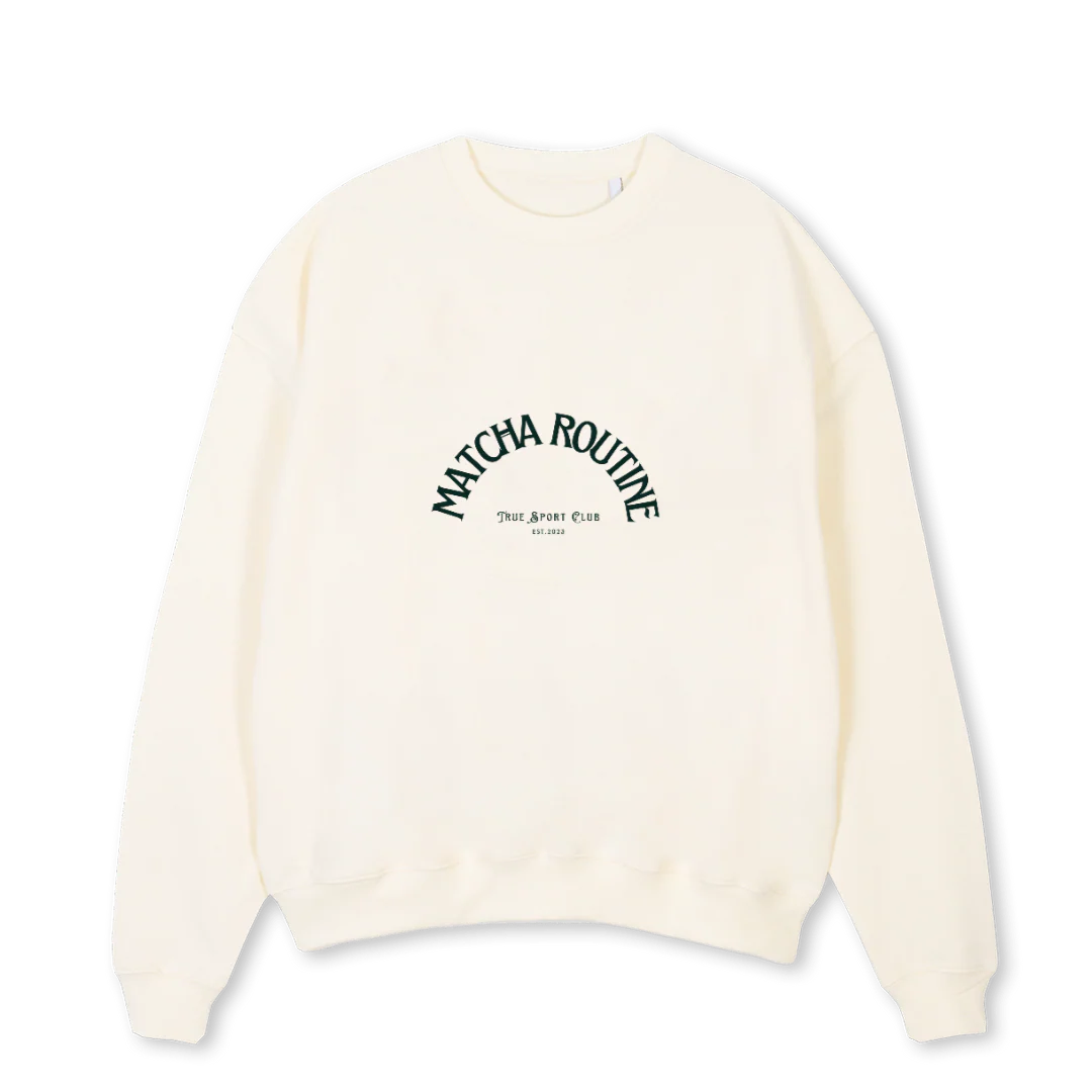 MR  Cream Oversized Crewneck Sweater.