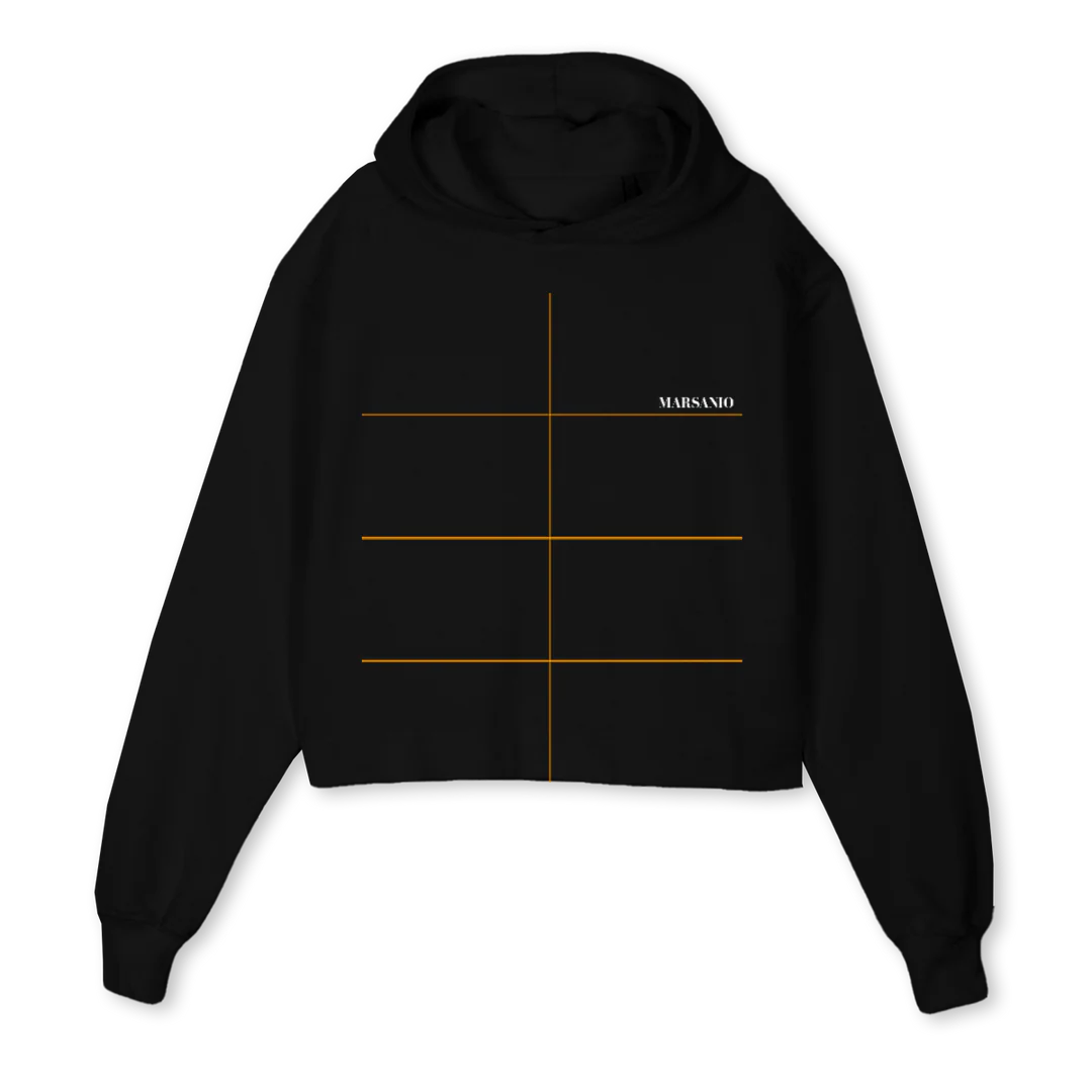 MRSANIOT Black Cropped Hoodie.