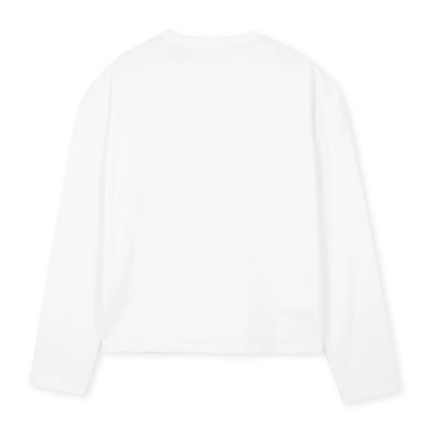 MSNNEW White Oversized Boxy LS Tee. - Image 2