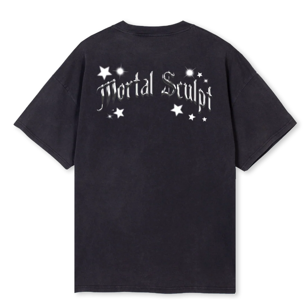MSV Vintage Black Oversized Tee. - Image 2