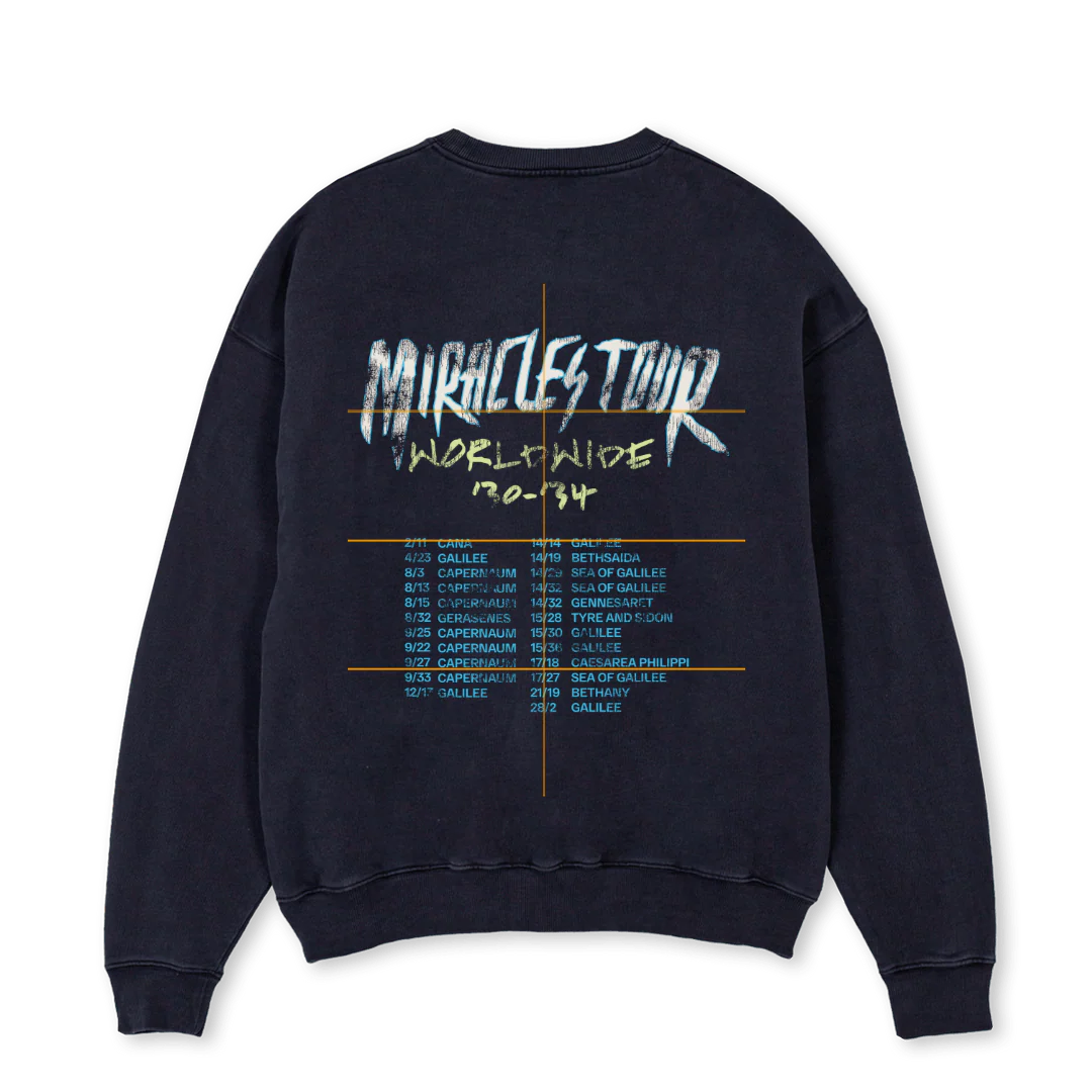 MT FINAL DISTRESSED Vintage Black Oversized Crewneck Sweater. - Image 2