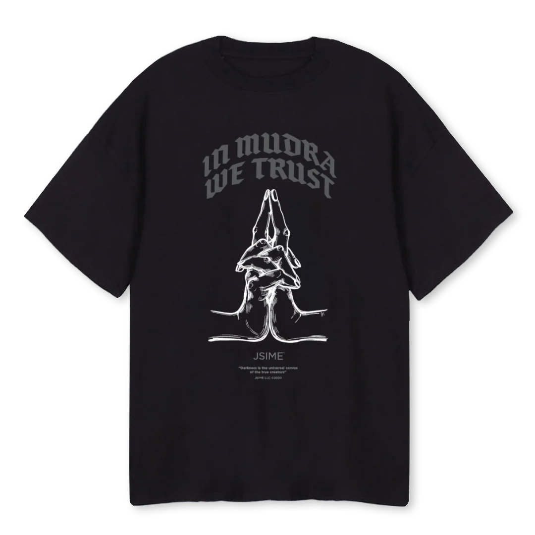 MUDRA T BLK Black Oversized Tee.