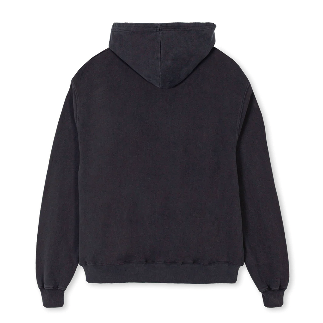 MUSTARD Vintage Black Oversized Zipped Hoodie. - Image 2