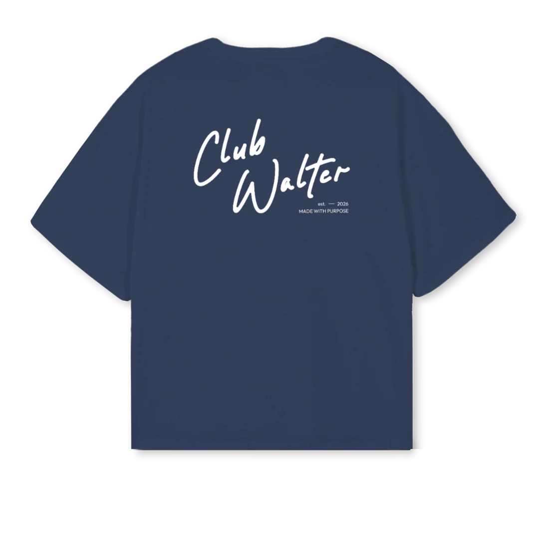 NAVWHT GRAPHIC Navy Blue Oversized Boxy Tee. - Image 2