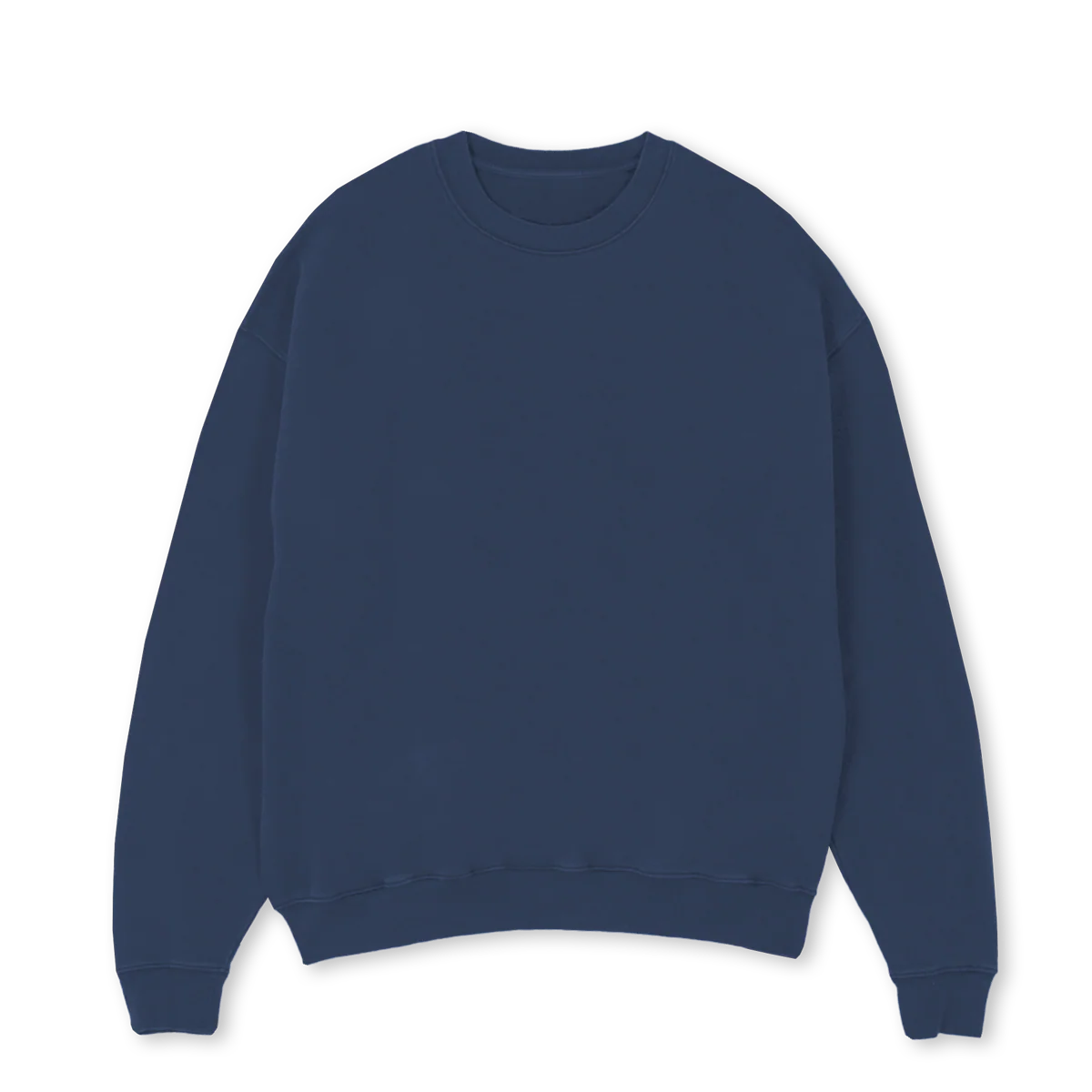 NAVYWELLNESSSWEATER Navy Blue Oversized Crewneck Sweater.