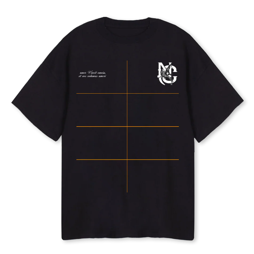 NCLOVECABLCK Black Oversized Tee.