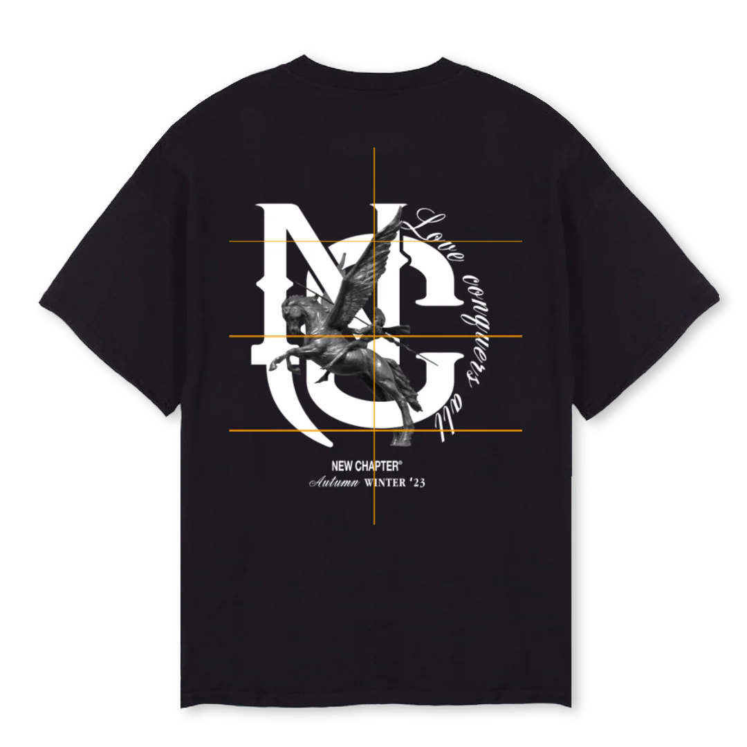 NCLOVECABLCK Black Oversized Tee. - Image 2