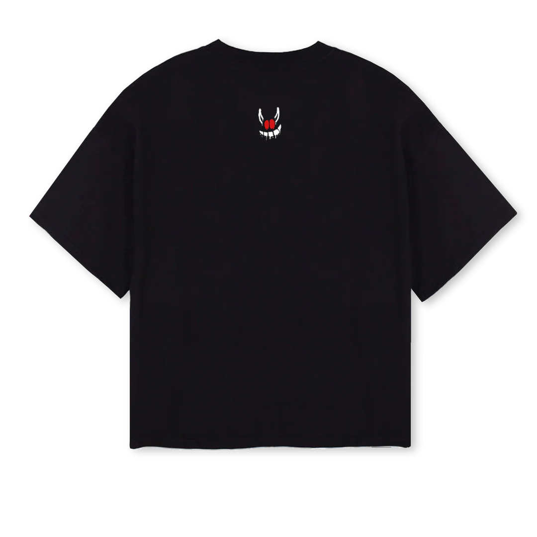 NEKROM ILLEGAL  Black Oversized Boxy Tee. - Image 2