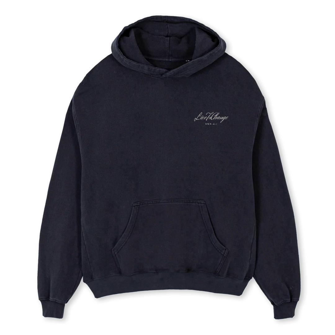 NEWLIVETOCHANGE Vintage Black Oversized Hoodie.