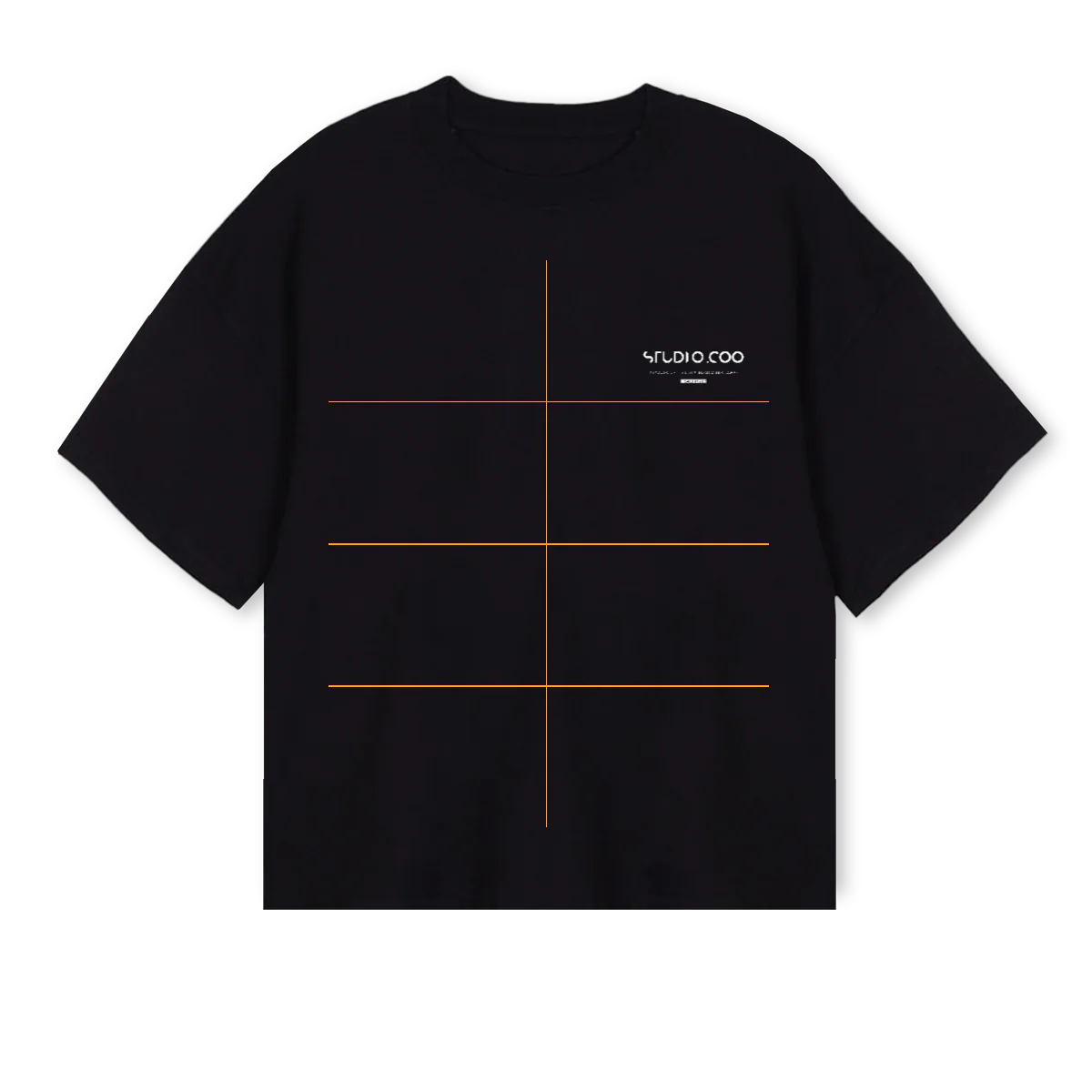NEWSTUDIOCOOBLACK Black Oversized Boxy Tee.