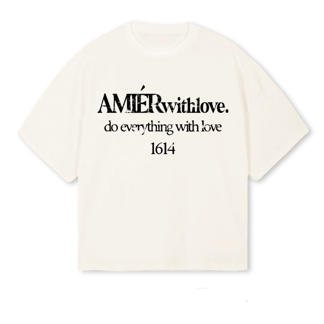 NEWTEESAMPLE Vintage White Oversized Boxy Tee.