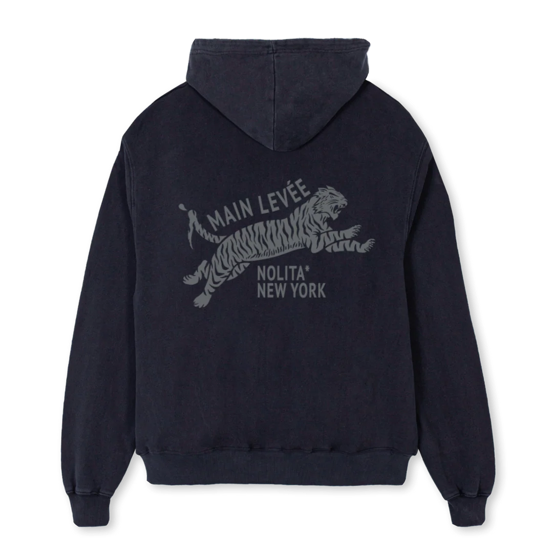 AMLMELTEDTIGER_VBG Vintage Black Oversized Hoodie - Image 2