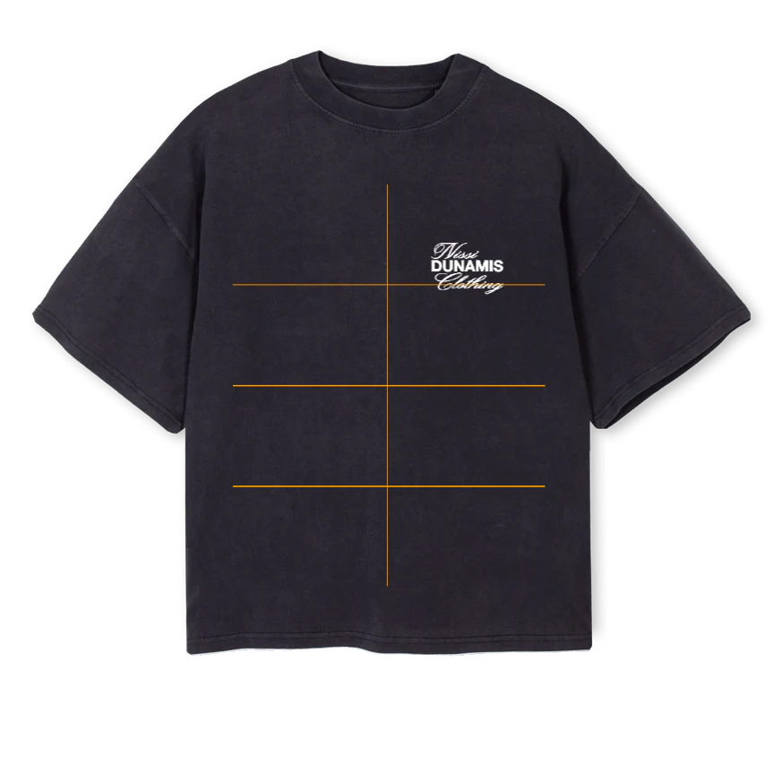 NISSI DUNAMIS Vintage Black Oversized Boxy Tee.