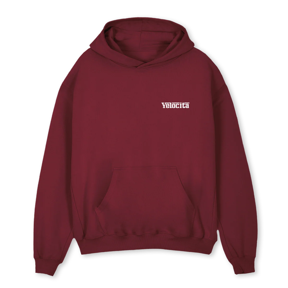 NMFFHOODIERED Burgundy Oversized Hoodie.