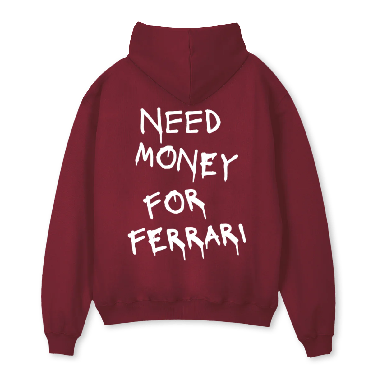 NMFFHOODIERED Burgundy Oversized Hoodie. - Image 2