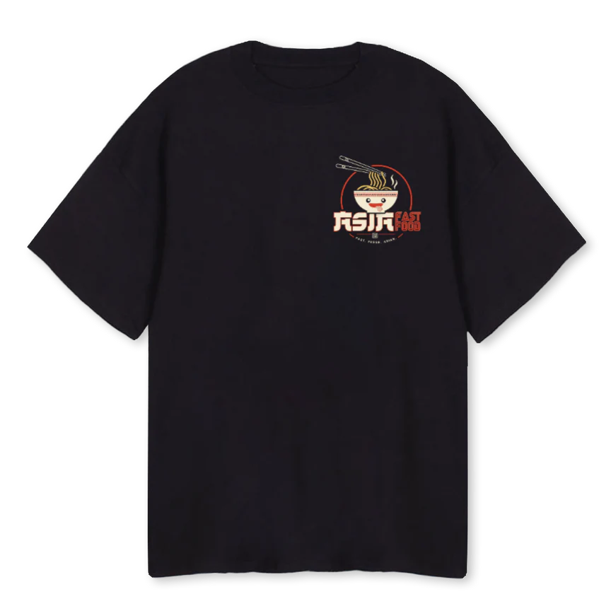 NOLAN  Black Oversized Tee.