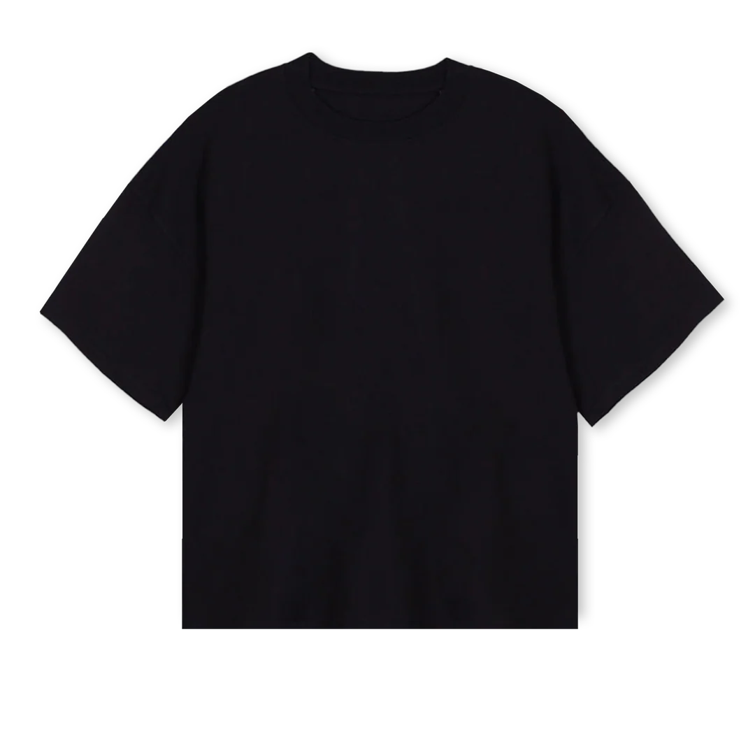 NORTH Black Oversized Boxy Tee.