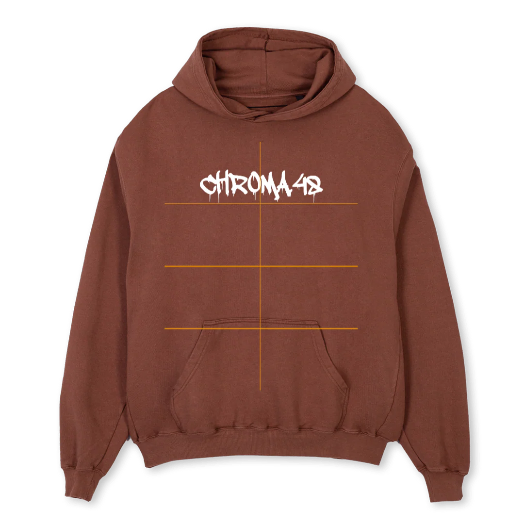 NOT YOUR FRIEND Vintage Brown Oversized Hoodie.