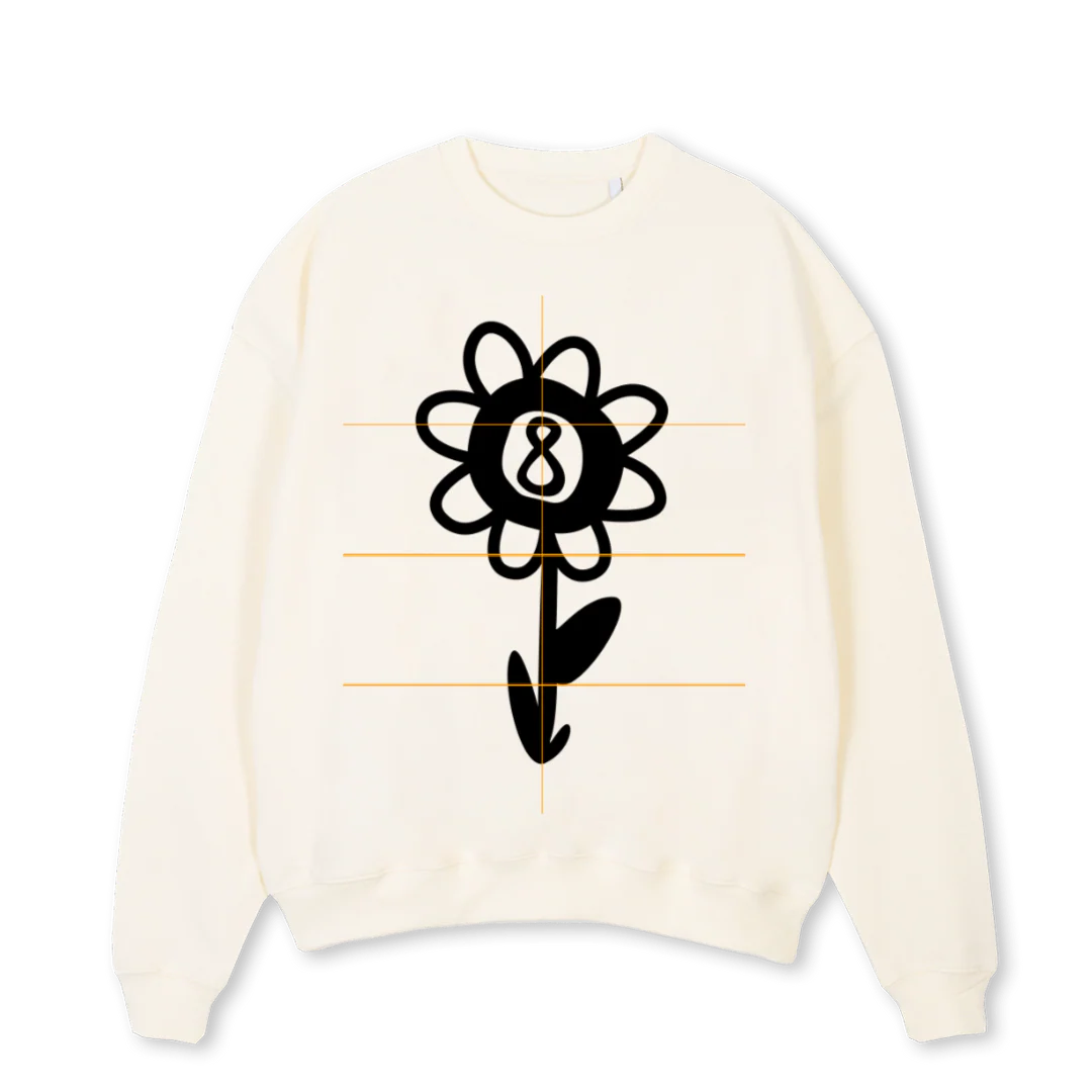 NUANCE CREWNEC Cream Oversized Crewneck Sweater.