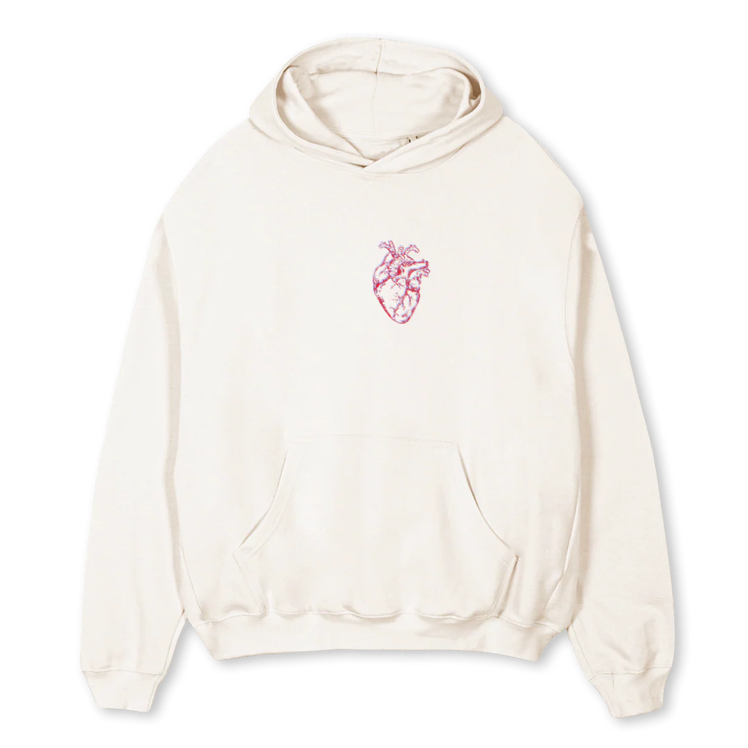 NUBHOODIEWHITE Vintage White Oversized Hoodie.